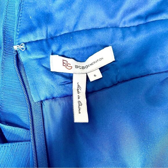 BCBGeneration blue studded sleeveless‎ party dress woman’s size 6 - Picture 7 of 8